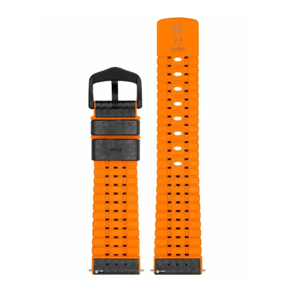 HIRSCH Ayrton - Performance Watch Strap - Black/Orange - Image 3