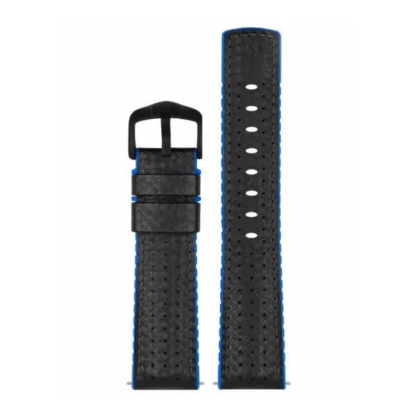 HIRSCH Ayrton - Performance Watch Strap - Black/Blue - Image 2