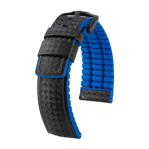 HIRSCH Ayrton - Performance Watch Strap - Black/Blue