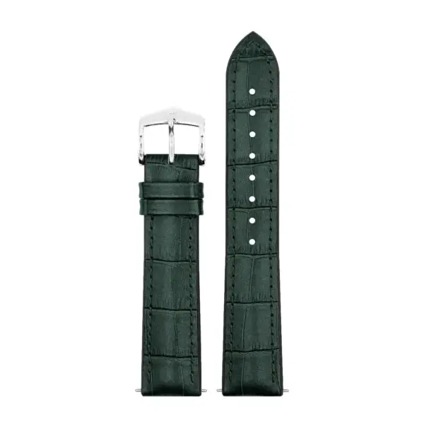 HIRSCH Paul - Alligator Grain Performance Watch Strap - Dark Green - Image 2