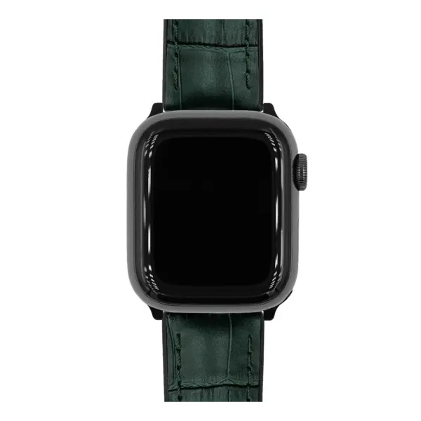 HIRSCH Paul - Alligator Grain Performance Watch Strap - Dark Green - Image 5