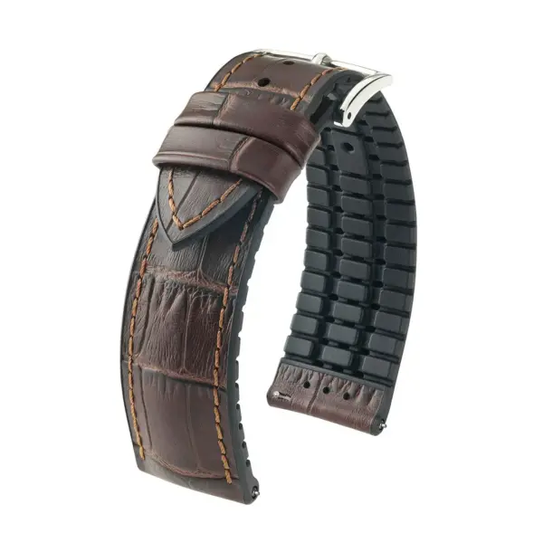 HIRSCH Paul - Alligator Grain Performance Watch Strap - Brown