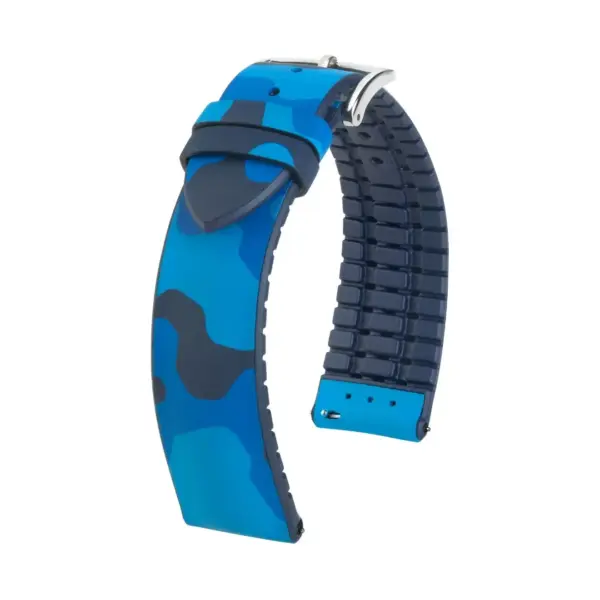 HIRSCH John - Camouflage Performance Watch Strap - Blue